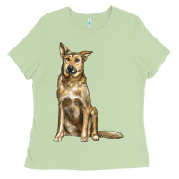 Matcha chinook dog Ladies Tee - LillyAllenDesigns