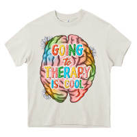 Cream going to therapy is cool Heavy Core Tee - NancyCooperArtShop