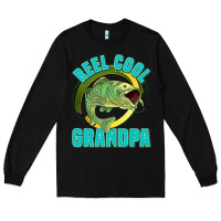 Black reel cool grandpa Long Sleeve Tee - Jasminsmagicworld