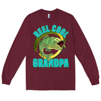 Burgundy reel cool grandpa Long Sleeve Tee - Jasminsmagicworld
