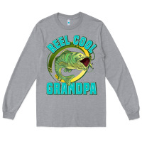 Heather Grey reel cool grandpa Long Sleeve Tee - Jasminsmagicworld