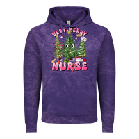 Cloud Purple very merry nurse Vintage Hoodie - MaliasSmallBusiness