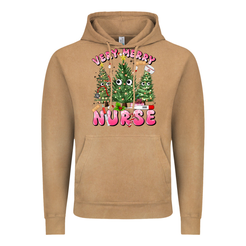 Very Merry Nurse Vintage Hoodie by MaliasSmallBusiness | Teevron