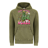 Vintage Olive very merry nurse Vintage Hoodie - MaliasSmallBusiness