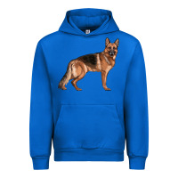 Cobalt German Shepherd Dog Illustrations Urban Hoodie - LillyAllenDesigns