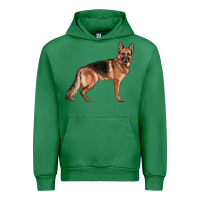 Emerald German Shepherd Dog Illustrations Urban Hoodie - LillyAllenDesigns