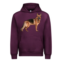 Mauve Wine German Shepherd Dog Illustrations Urban Hoodie - LillyAllenDesigns