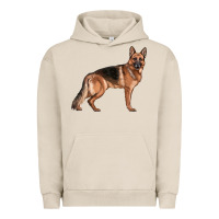 Pigment French Oak German Shepherd Dog Illustrations Urban Hoodie - LillyAllenDesigns