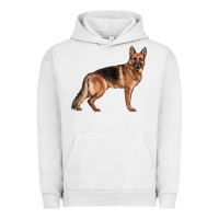 Pigment Lunar Rock German Shepherd Dog Illustrations Urban Hoodie - LillyAllenDesigns