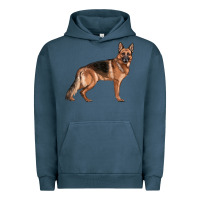 Pigment Midnight Navy German Shepherd Dog Illustrations Urban Hoodie - LillyAllenDesigns
