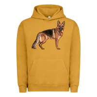 Pigment Peanut Butter German Shepherd Dog Illustrations Urban Hoodie - LillyAllenDesigns