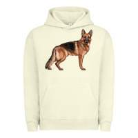 Pigment Pistachio German Shepherd Dog Illustrations Urban Hoodie - LillyAllenDesigns