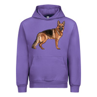 Tulip German Shepherd Dog Illustrations Urban Hoodie - LillyAllenDesigns