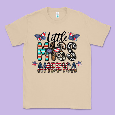 Little Miss America Classic Tee Designed By Cowhidedigitalart