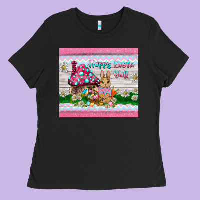 Happy Easter Y'all  Rabbit Ladies Tee Designed By Barkaloodesign