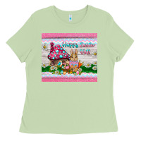 Matcha happy easter y'all  rabbit Ladies Tee - BarkalooDesign