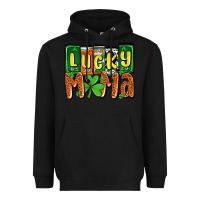 Black St. Patrick's lucky mama Heavyweight Hoodie - OliviaCreatesArt