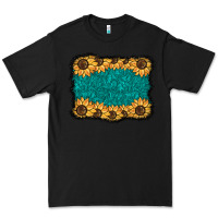 Black sunflower background Premium Tee - BarkalooDesign