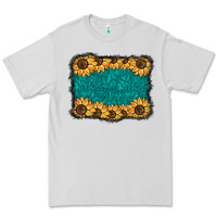 Dove Grey sunflower background Premium Tee - BarkalooDesign