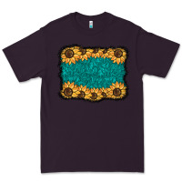 Plum sunflower background Premium Tee - BarkalooDesign