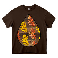 Chocolate Brown Fall Teardrop Heavy Core Tee - LillyAllenDesigns