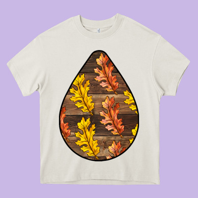 Fall Teardrop Heavy Core Tee Designed By Lillyallendesigns