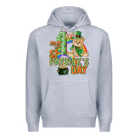 Heather Grey My first St. Patrick's Day Premium Hoodie - CowGirlArtShop