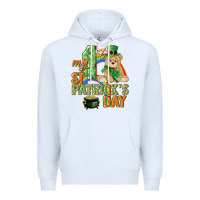 White My first St. Patrick's Day Premium Hoodie - CowGirlArtShop