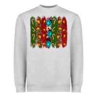 Heather Grey christmas brushstrokes Heavyweight Sweatshirt - RanaPortraitStore