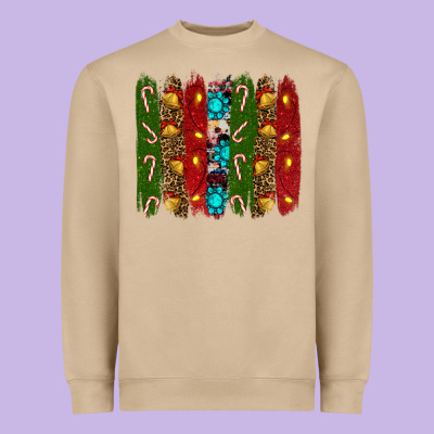 Christmas Brushstrokes Heavyweight Sweatshirt Designed By Ranaportraitstore