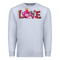 Heather Grey Love Coffee Mug Valentines Day Premium Sweatshirt - FaDigitalArtStudio