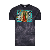 Cloud Black Gemstone our lady of Guadalupe Vintage Tee - JahusDesignShop