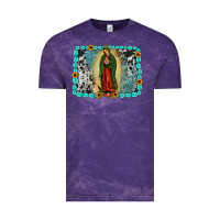 Cloud Purple Gemstone our lady of Guadalupe Vintage Tee - JahusDesignShop