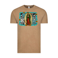Vintage Coffee Gemstone our lady of Guadalupe Vintage Tee - JahusDesignShop