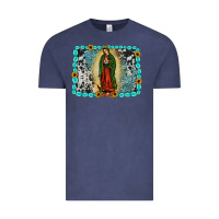 Vintage Denim Gemstone our lady of Guadalupe Vintage Tee - JahusDesignShop