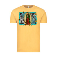 Vintage Mustard Gemstone our lady of Guadalupe Vintage Tee - JahusDesignShop