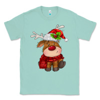 Seafoam christmas baby deer Classic Tee - MaliasSmallBusiness