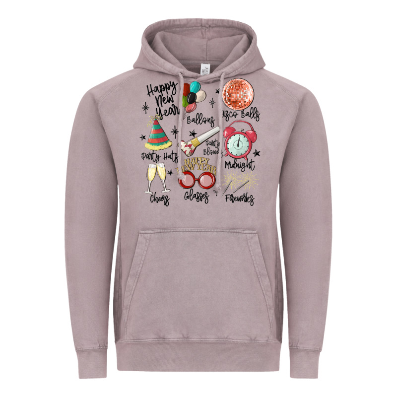 Happy New Year Vintage Hoodie by MaliasSmallBusiness | Teevron