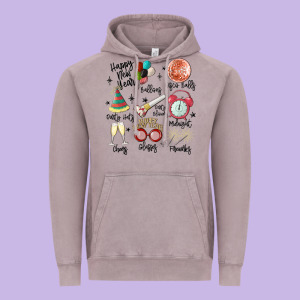 Happy New Year Vintage Hoodie Designed By Maliassmallbusiness