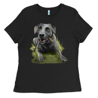 Black Texas Blue Lacy Dog Ladies Tee - LillyAllenDesigns