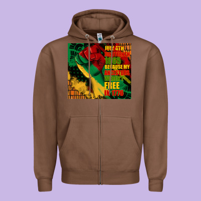 Juneteenth 1865 Because My Ancestors Werent Free In 1776 Tumbler Zipper Hoodie Designed By Cowgirlartshop