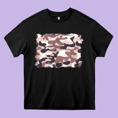 Milky Camouflage Heavy Core Tee Designed By Barkaloodesign