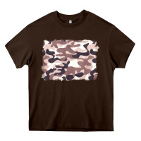 Chocolate Brown milky camouflage Heavy Core Tee - BarkalooDesign