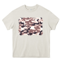 Cream milky camouflage Heavy Core Tee - BarkalooDesign