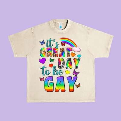 Western It's Great Day To Be Gay Urban Heavy Tee Designed By Bundleandbundleshop