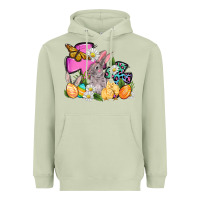 Matcha Easter rabbits and cross Heavyweight Hoodie - OliviaCreatesArt