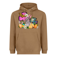 Toasted Coconut Easter rabbits and cross Heavyweight Hoodie - OliviaCreatesArt