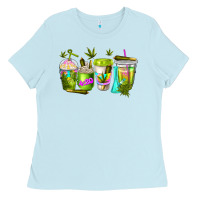 Baby Blue coffee cups Ladies Tee - NancyCooperArtShop