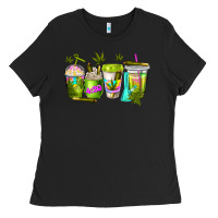 Black coffee cups Ladies Tee - NancyCooperArtShop