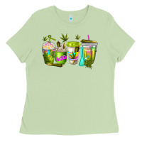 Matcha coffee cups Ladies Tee - NancyCooperArtShop